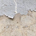 Old vintage wall with peeling gray paint. Abstract textural background. Royalty Free Stock Photo