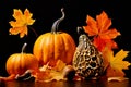 autumnal abstract create a photogram of various autumnal element