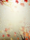 Autumnal Background with maple leaves. EPS 10