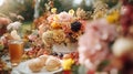 Autumnal dessert buffet table, event food catering for wedding, party and holiday celebration, cakes, sweets and desserts in Royalty Free Stock Photo