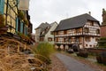 Autumnal detailed view of the French town of Ribeauville in Alsace