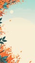 Autumnal Equinox holiday background, bright colors. place for text. vertical illustration