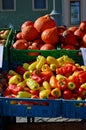 Pumpkins peppers, and squash Brno Cabbage Market, Moravia, Czech Republic
