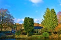 Autumnal glow in Ashford on the Water, Derbyshire Royalty Free Stock Photo