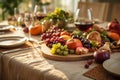 Autumnal Harvest: A Bountiful Table Setting with Seasonal Delights