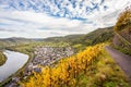 Autumnal Moselle landscape at Bremm Calmont region Germany Royalty Free Stock Photo