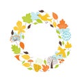 Autumnal round frame