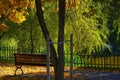 Autumnal scene in Morarilor Park in Bucharest Royalty Free Stock Photo