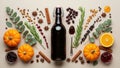Autumnal spices and ingredients display Royalty Free Stock Photo