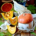 Autumnal Vegetables. Composition for the celebration of Halloween.