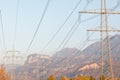 Autumnal view of Rhine valley with Karren mountain in background