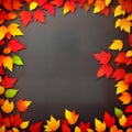 Autumns floral backdrop painted in red and