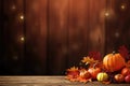 Autumnthemed Thanksgiving Background, Rich In Seasonal Colors