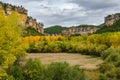 Autunm landscape with vertical rocks in Cuenca n2 Royalty Free Stock Photo