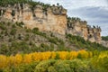 Autunm landscape with vertical rocks in Cuenca n4 Royalty Free Stock Photo