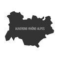 Auvergne-Rhone-Alpes - map of region of France