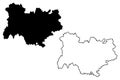 Auvergne-Rhone-Alpes map vector