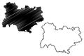 Auvergne-Rhone-Alpes map vector