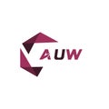 AUW creative minimalist letter logo. AUW unique vector initials alphabet letter logo design Royalty Free Stock Photo