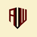 AUW creative minimalist letter logo. AUW unique vector initials alphabet letter logo design Royalty Free Stock Photo