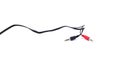 Aux cable on the isolated background Royalty Free Stock Photo