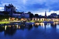 Auxerre along Yonne River Royalty Free Stock Photo