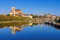 Auxerre, cathedral and Yonne river