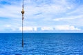 Auxilaly hook in blue sea and sky. Royalty Free Stock Photo