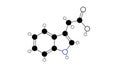 auxin molecule, structural chemical formula, ball-and-stick model, isolated image indole-3-acetic acid