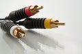 AV cable connectors Royalty Free Stock Photo