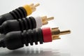 AV cable connectors Royalty Free Stock Photo