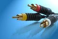 AV cables. Royalty Free Stock Photo