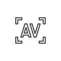 Av camera mode line icon