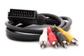 AV scart cable Royalty Free Stock Photo