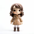 Ava Vinyl Toy By Superplastic - White Background, Fullbody, Brown Hair