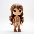 Ava Vinyl Toy By Superplastic - White Background, Fullbody, Brown Hair