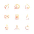 avacardo , whatsapp , message , email , mobile , rocket , apple, flask , beaker, chemical , eps icons set vector