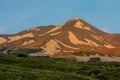 Avacha volcano in Kamchatka, Russia. Climbing, mountaineering, rock climbing