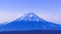 Avachinsky volcano in Kamchatka in the evening after sunset.