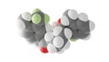 avacopan molecule, complement inhibitors, molecular structure, isolated 3d model van der Waals