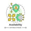 Availability multi color concept icon Royalty Free Stock Photo
