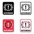 Auto Brake vector information sign