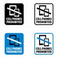 `Cell phones prohibited` interdictory information sign Royalty Free Stock Photo