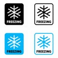 Freezing concept, low temperature information sign