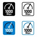 `1000 Mbps` broadband maximal speed information sign