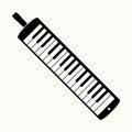 Melodica free-reed instrument with musical keyboard Royalty Free Stock Photo