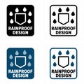 Rainproof Design vector information sign