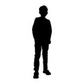 Boy child, teenager silhouette