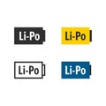 Lithium polymer battery icon