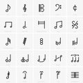 Music notes icons Royalty Free Stock Photo